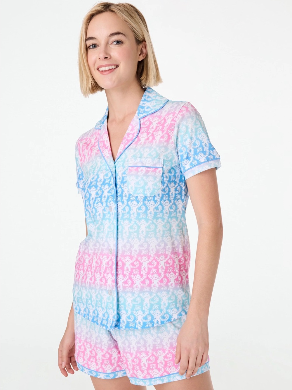 Roller Rabbit Ombre Monkey Polo Pajamas